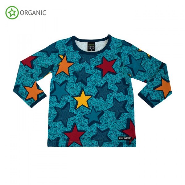 Villervalla langärmliges Tshirt lagoon