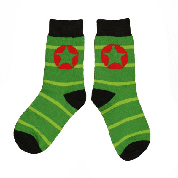 VILLERVALLA socks STRIPES DRK APPLE/CACTUS