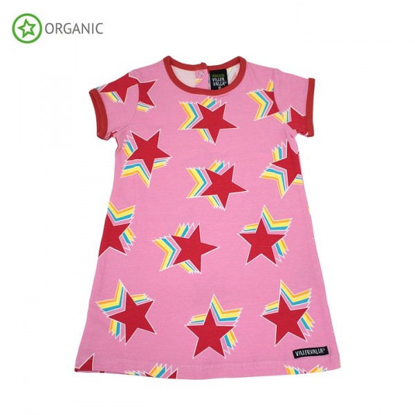 Villervalla Kurzarm Kleid azalea