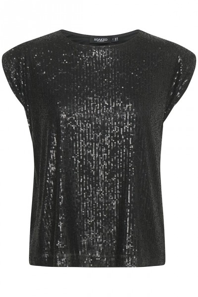 Soaked in luxury Sabine T-Shirt schwarz